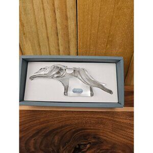 Crystal Jaguar Figurine By J.G. Durand France In Gift Box 7" Long